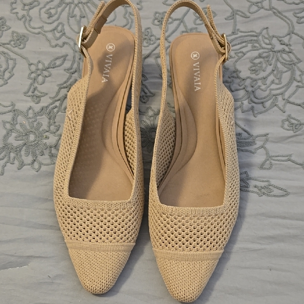 Women's Tan Slingback Shoes